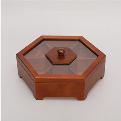 Caja de Dulces Año Nuevo Chino Madera Maciza Estilo Oriental - Image 4