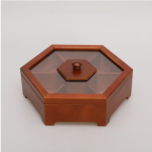 Caja de Dulces Año Nuevo Chino Madera Maciza Estilo Oriental - Image 4