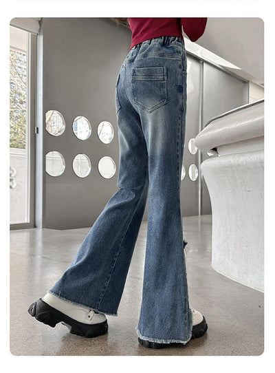 Pantalones Vaqueros Elásticos Casuales Versátiles para Niñas - Image 18