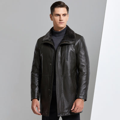 Chaqueta de Cuero Premium para Hombre con Forro Polar Grueso - Image 3