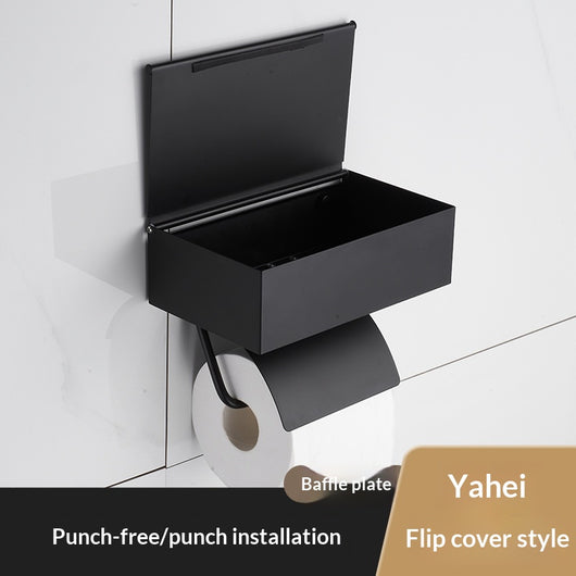 Organizador de Baño Negro con Repisa para Papel Higiénico y Toallitas - Image 3