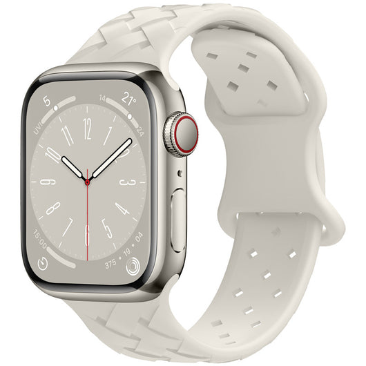 Correa Apple Watch Bambú Cuadros y Encaje Silicona Deportiva - Image 17