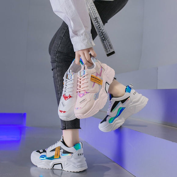 Tenis con Plataforma y Bloques de Color