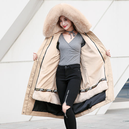 Abrigo de Piel Desmontable Largo, Elegante y Ligero - Image 19
