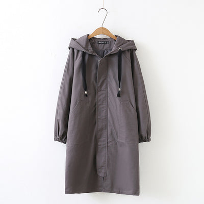 Abrigo Largo Impermeable con Capucha - Estilo Casual y Versátil - Image 21