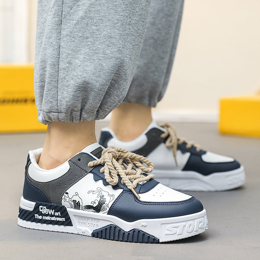 Zapatos Deportivos Casuales de Cuero con Plataforma Elevadora para Hombre - Image 2
