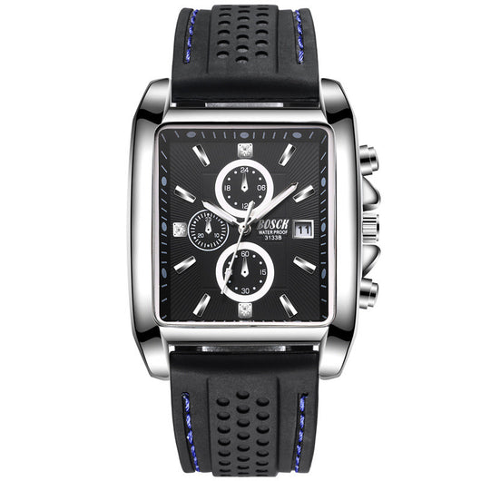 Reloj de Acero Inoxidable con Correa Cuadrada para Hombre - Image 12