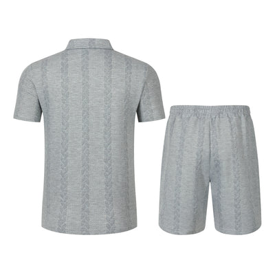 Conjunto Deportivo Masculino con Cuello de Solapa y Shorts - Image 17