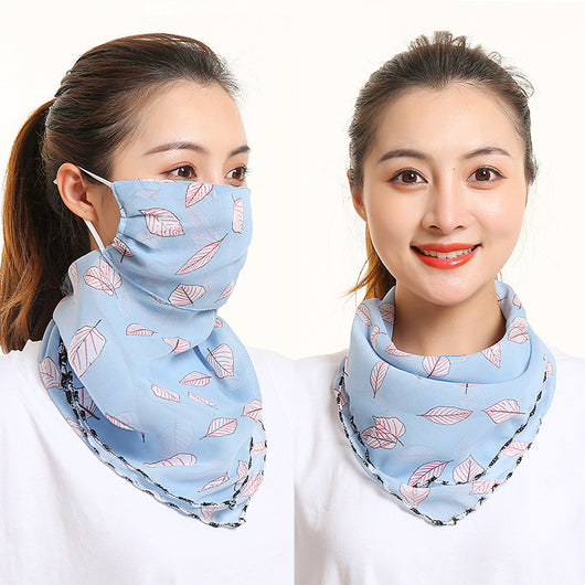 Pañuelo de Seda Protector Solar para Mujer - Máscara Cuello y Cara Verano - Image 40
