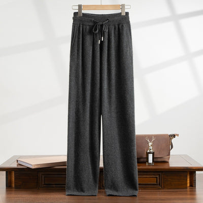 Pantalón de Vestir Elástico Cintura Alta Holgado Pierna Recta - Image 9