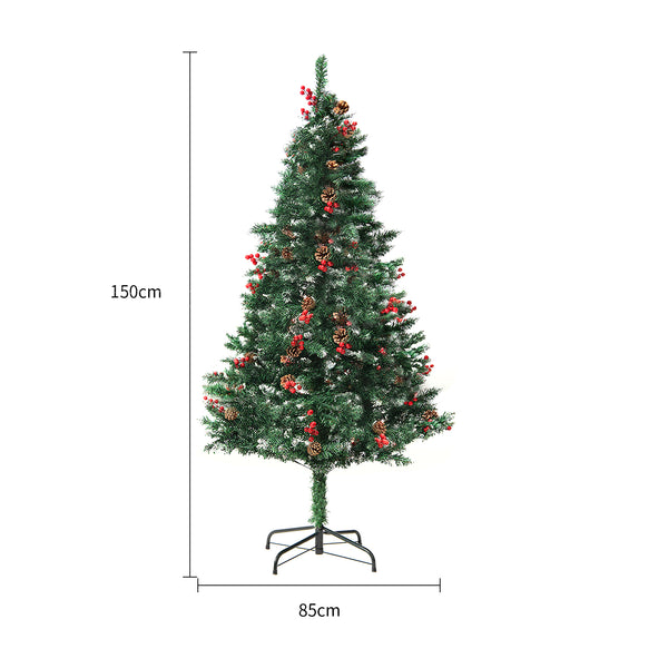 Árbol de Navidad con Efecto Nieve Simulada - Decoración de Vidriera PVC - Image 3