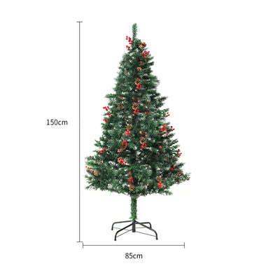 Árbol de Navidad con Efecto Nieve Simulada - Decoración de Vidriera PVC - Image 3