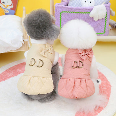 Vestido Acolchado para Perros Pequeños con Diseño de Mariposa