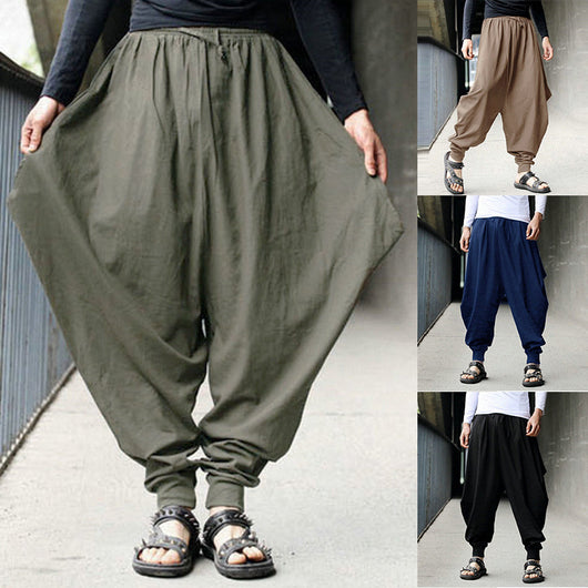 Pantalones Harem Vintage para Hombre - Comodidad y Estilo Retro