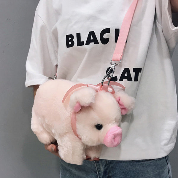 Bolso de Hombro Personalizado con Diseño de Cerdo para Mujer