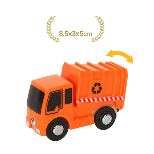 Set de Vehículos de Madera: Camión de Bomberos, Ambulancia y Grúa - Image 10