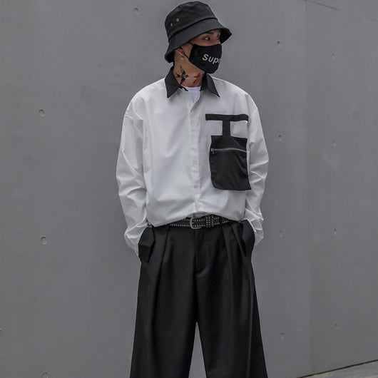 Camisa Blanca Oversized Manga Larga Estilo Coreano - Image 4