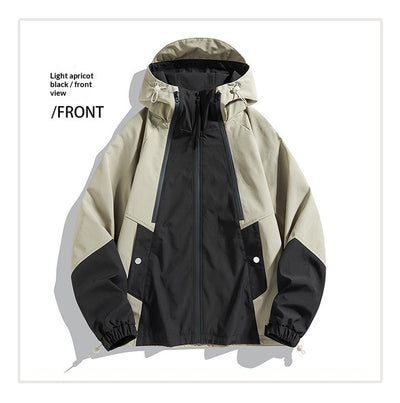 Chaqueta Bomber Impermeable y Cortavientos para Parejas - Diseño Color Block Casual - Image 19