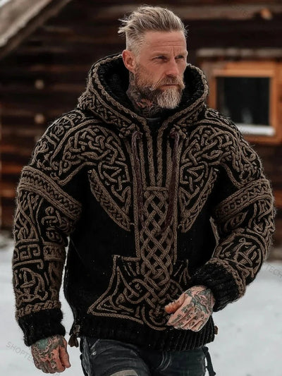Sudadera Estampada con Capucha de Punto para Hombre - Image 4