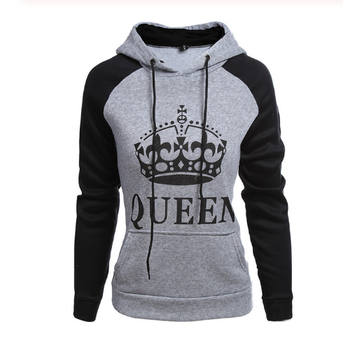 Sudadera Estampada con Capucha para Parejas
