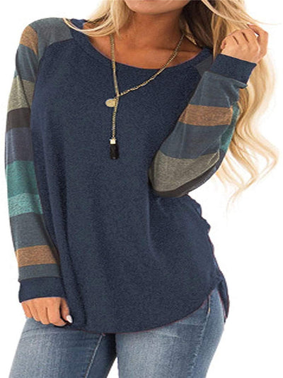 Playera Colorblock Geométrica con Cuello Redondo