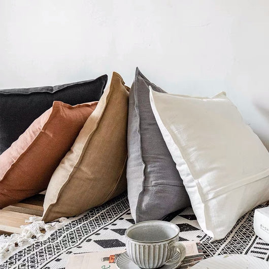 Almohada de Algodón y Lino para Sofá y Cama - Cojín Grande de Apoyo - Image 7