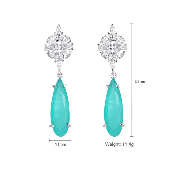 Aretes de Esmeralda Engastada con Brillo Cautivador