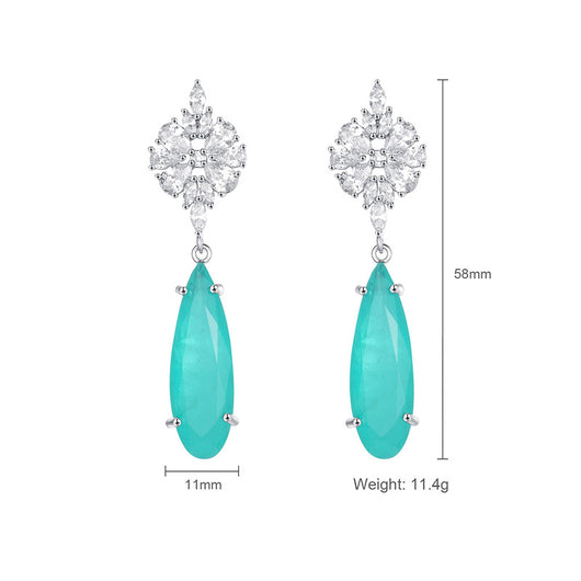 Aretes de Esmeralda Engastada con Brillo Cautivador