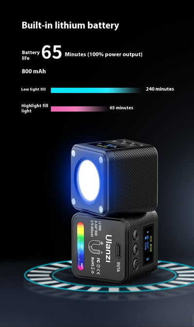 Luz de Relleno Magnética Mini LED Full Color con Batería de Litio - Image 21