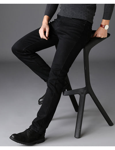 Pantalones Jeans Slim Straight Negro para Hombre - Image 2