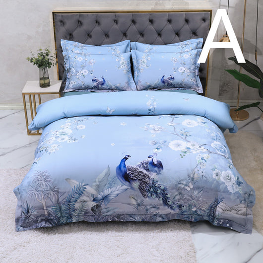 Juego de Sábanas Estampado Pavo Real en Algodón Satinado Premium - Image 3