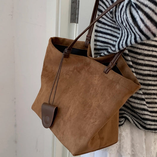Bolso de Hombro Retro Ante Otoño Invierno Gran Capacidad Premium - Image 4