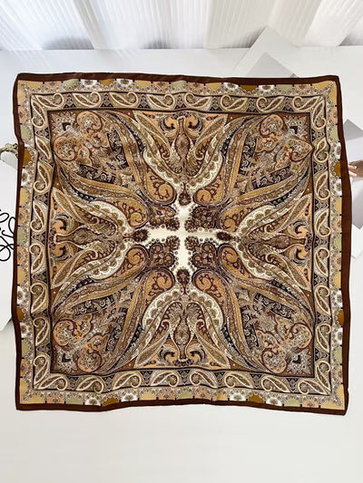 Pañuelo de Seda Protección Solar - Cuello Versátil y Sujetador de Cabello - Image 76