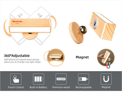 Lámpara de Pared Minimalista en Madera para Dormitorio - Image 13