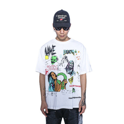 Playera Casual de Verano para Hombre con Diseño Gráfico en Colores Sólidos - Image 6