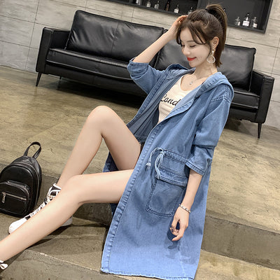 Cardigan Abrigo Trench con Capucha para Mujer - Manga Larga - Image 5