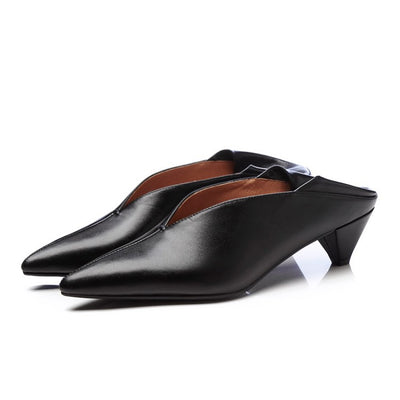 Zapatos de Tacón Medio Punta Fina Estilo Clásico para Mujer - Image 16