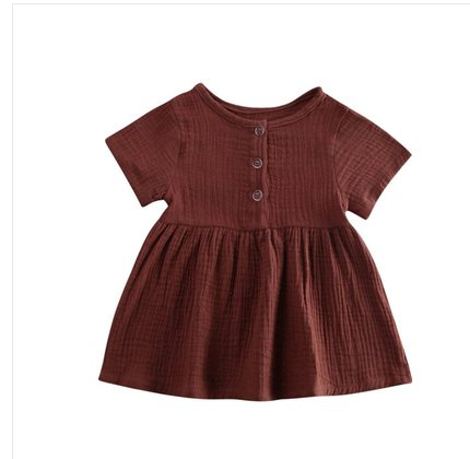 Blusa Retro de Manga Corta en Colores Sólidos para Niñas - Image 15