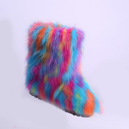 Botas de Nieve para Mujer con Pelaje de Zorro Imitado y Forro de Lana - Image 13