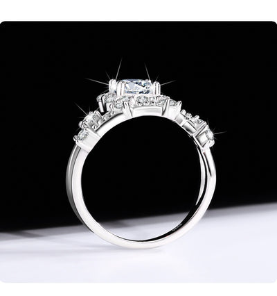 Anillo de Moissanita para Mujer en Plata Esterlina y Platino - Image 12