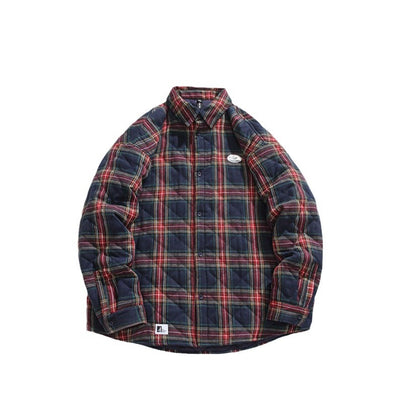 Chaqueta de Algodón Grueso a Cuadros para Hombre - Corte Relajado y Cálido - Image 6