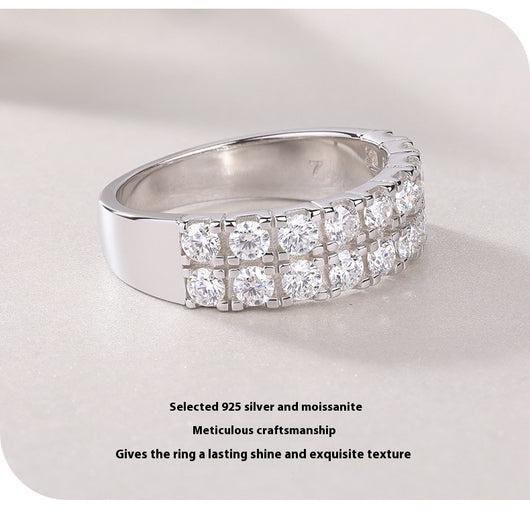 Anillo de Plata Esterlina S925 con Moissanita - Lujo Accesible para Influencers - Image 11