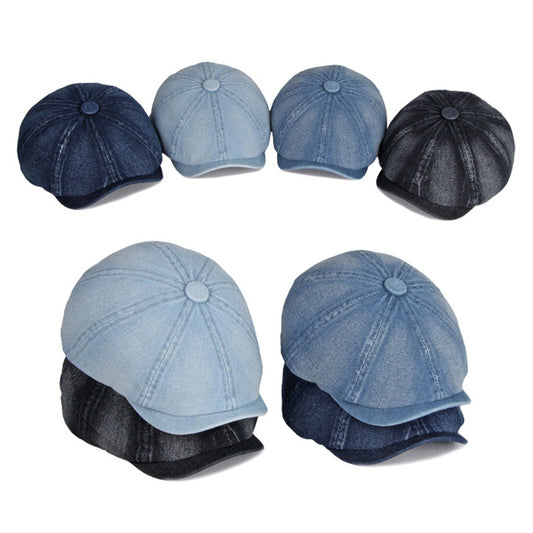 Boina Octagonal Denim Lavado Primavera Otoño - Image 2