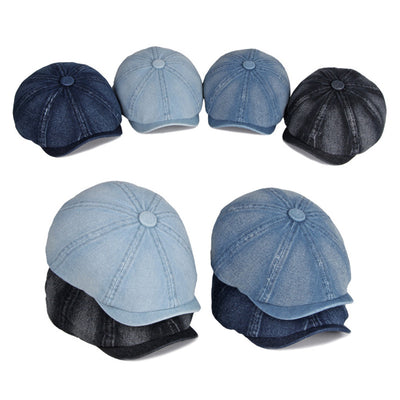 Boina Octagonal Denim Lavado Primavera Otoño - Image 2