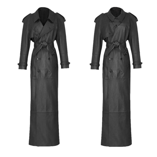 Abrigo Trendy de Cuero Oveja para Otoño e Invierno - Estilo Urbano Casual - Image 5