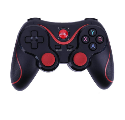 White and red wireless Bluetooth game controller with a black cellphone clip for Android mobile gaming. - Image 13