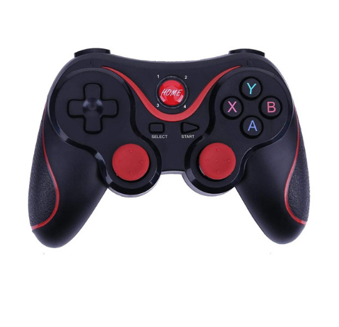 White and red wireless Bluetooth game controller with a black cellphone clip for Android mobile gaming. - Image 13