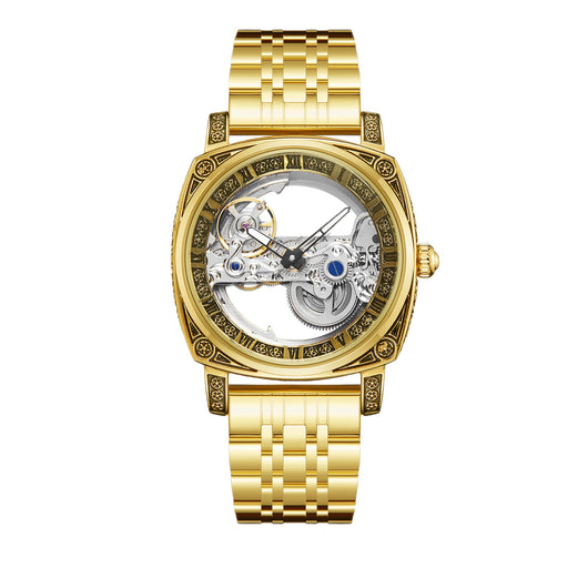 Reloj Mecánico Automático Vintage con Esfera Luminosa y Relieves - Image 5