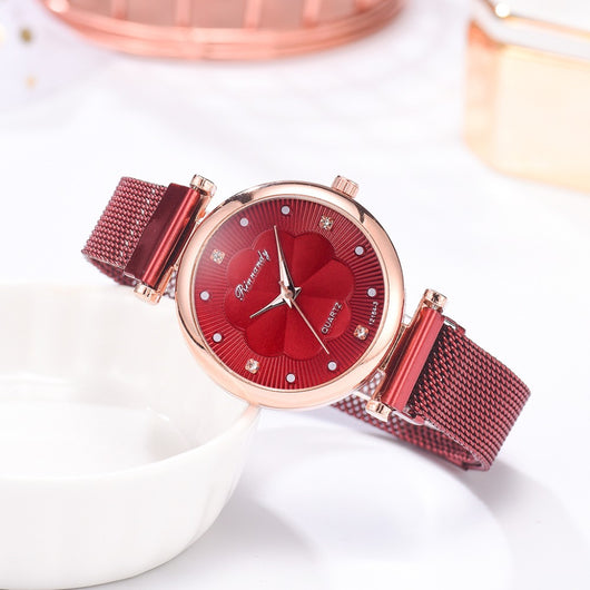 Set de Reloj para Dama con Correa de Malla de Aleación y Brazalete - Image 40