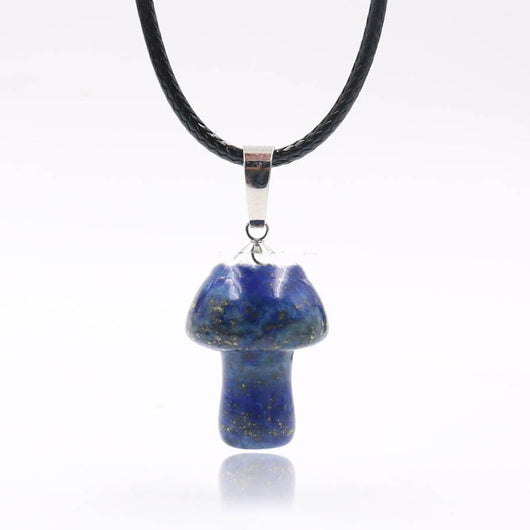 Collar Colgante de Cristal Natural con Forma de Champiñón Mini - Image 4